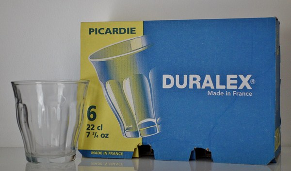 6 verres Duralex bleus 25cl